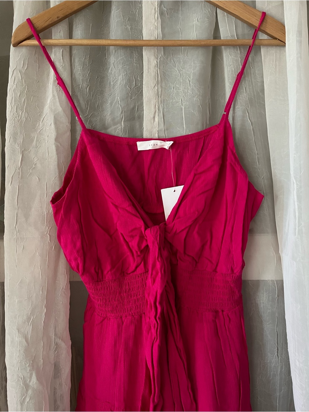 Lush Fuchsia Spaghetti Strap Romper